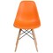 Flash Furniture 31.5&#x22; Orange and Brown Matte Side Chair with Curved Back